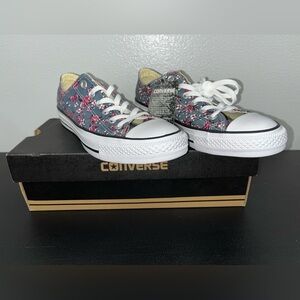 Converse CTAS OX Floral Denim Rose Gray/Pink/White, NWT Women’s Size 9